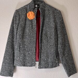 Black and white dress jacket